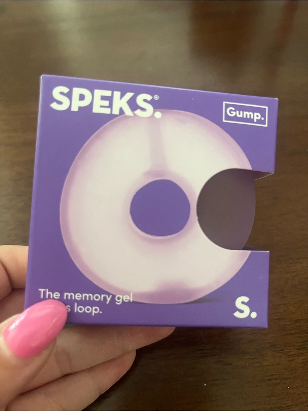 Memory Gel Loop Phone Grip - Purple/Pink speks